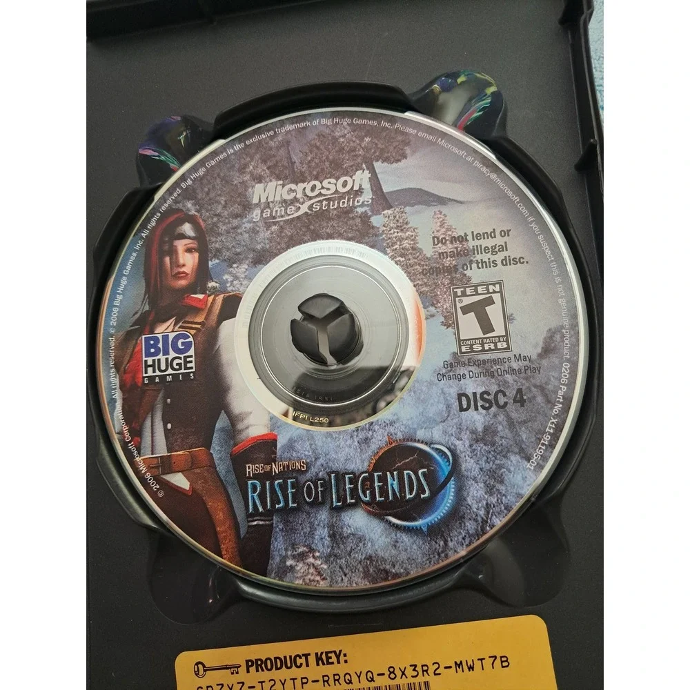 Rise of Nations Rise of Legends PC Game Microsoft 2006 Big Huge Games RTS 2-Disc